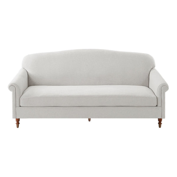 English Elm Modern Chenille Loveseat with Rolled Arms Pocket Spring Cushions and Rubberwood Legs N763P362173R