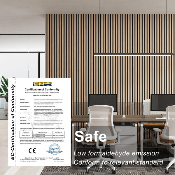 English Elm Acoustic Wood Slat Panels 2-Pack 94.5" x 12.6" Sound Dampening MDF Wall Decor for Home Studios Walnut T3210P310262