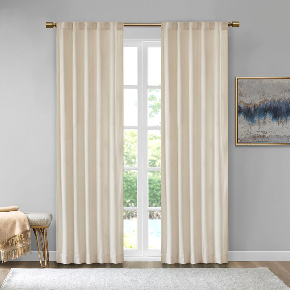 JLA Home 510 Design - Room Velvet Poly Velvet Window Panels with Metallic Sheen, Room-Darkening Privacy and OEKO-TEX Safety PMID 84 L x 37 W x 0.13H 5DS40-0152