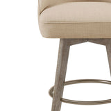 Madison Park Pearce Transitional Counter Stool with Swivel Seat MP104-0988 Sand