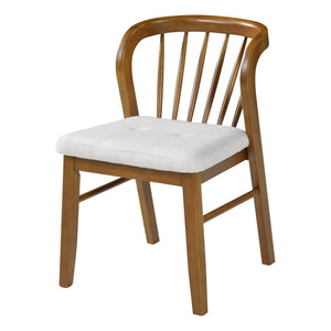 English Elm 7-piece Rubberwood Windsor Spindle Back Dining Set with Upholstered Seats for Family Rooms Beige,Walnut N768P427476W_N768P427477W_6