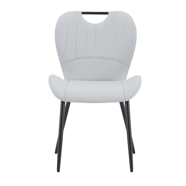 English Elm Set of 4 Olive Fabric Dining Chairs Ergonomic Cushion Black Steel Frame Modern Black,Light Gray W1151P454884