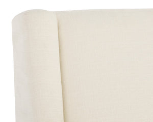 Sunpan Mirian Office Chair - Modern Glamour in Zenith Alabaster with Matte Gold Base for Ultimate Comfort