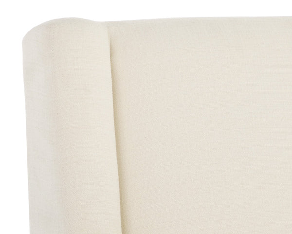 Sunpan Mirian Office Chair - Modern Glamour in Zenith Alabaster with Matte Gold Base for Ultimate Comfort