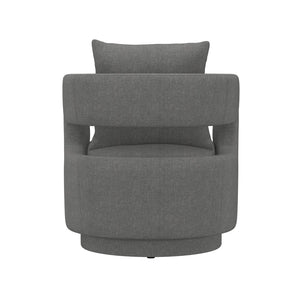 English Elm Wallace & Bay - Gray Swivel Chair - Modern Comfort In Versatile Flint Fabric, Perfect For Living Room & Home Office B361P384443-GIGA