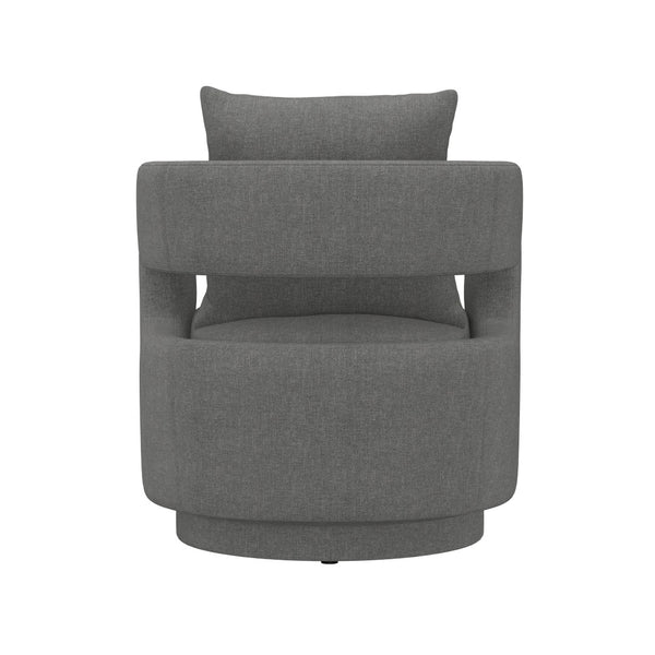 English Elm Wallace & Bay - Gray Swivel Chair - Modern Comfort In Versatile Flint Fabric, Perfect For Living Room & Home Office B361P384443-GIGA
