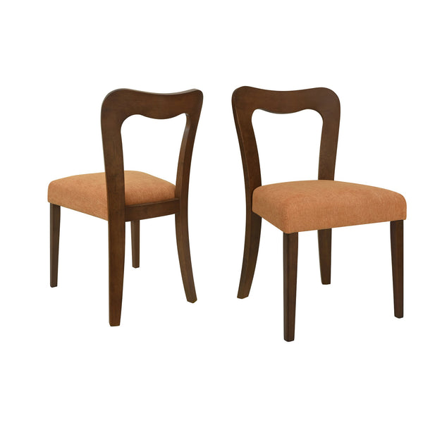 English Elm Christopher Knight Home® - Dining Chair Modern Set of 2 with Rounded Back and Upholstered Seat on Durable Rubberwood Frame Caramel,Walnut N771P254007W