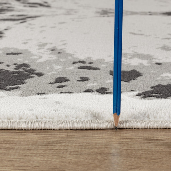 English Elm Hide Gray & Silver 5 Ft. X 7 Ft. Area Rug - Soft, Durable, Kid & Pet-Friendly For Modern Spaces B186P316851