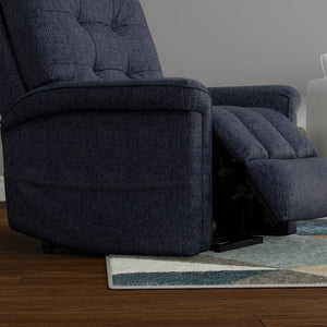 English Elm Velour Lugano Indigo Power Lift Chair with USB, Dual Pockets, Full Recline & Quiet Lift Mechanism B339P409525