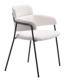 Marcel Dining Chair - Set of 2 Cream 109663 Zuo Modern