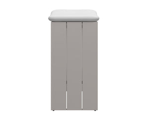 Sunpan Verin Barstool - Modern Backless Design with Weather-Resistant Cushion for Stylish Outdoor Spaces Greige / Stinson White