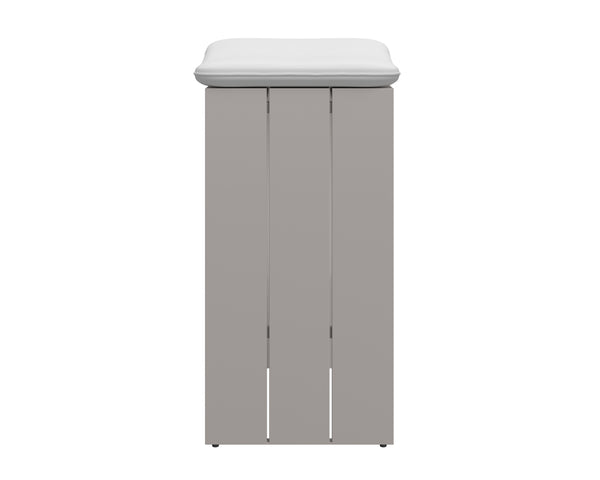 Sunpan Verin Barstool - Modern Backless Design with Weather-Resistant Cushion for Stylish Outdoor Spaces Greige / Stinson White