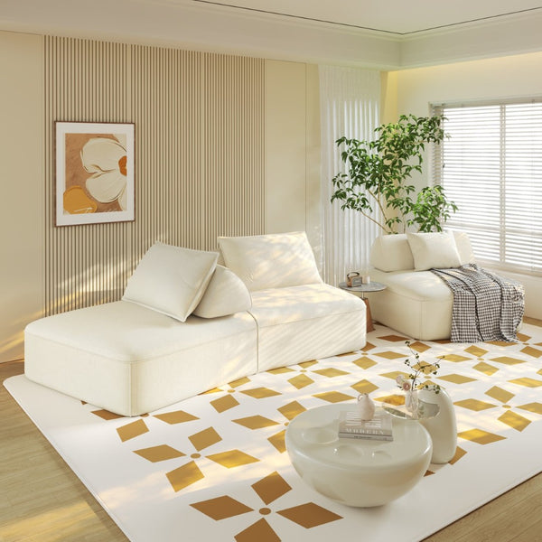 English Elm 139" Oversized Modular Chenille Sectional with Removable Backs and Deep Cloud Seating W3219S00011