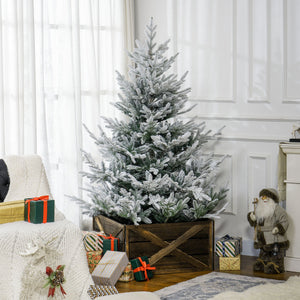 English Elm Homcom 6 Foot Artificial Christmas Tree – Lifelike Pine With 795 Branches, Easy Setup & Durable Base W2225P249667