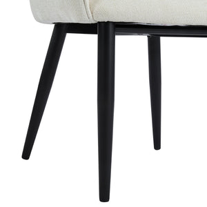 English Elm Modern Shell Back Upholstered Dining Chairs Set of 2 Scandinavian Fabric Seat N772P429023B