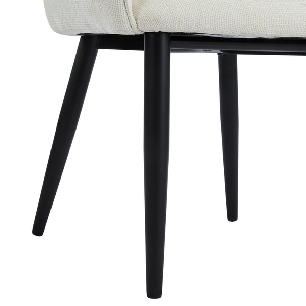 English Elm Modern Shell Back Upholstered Dining Chairs Set of 2 Scandinavian Fabric Seat N772P429023B