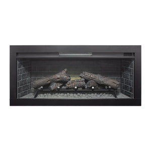 English Elm 36 Inch Infrared Quartz Fireplace Insert with Trim Kit 3d Ember Bed Touch Control W1769P405042