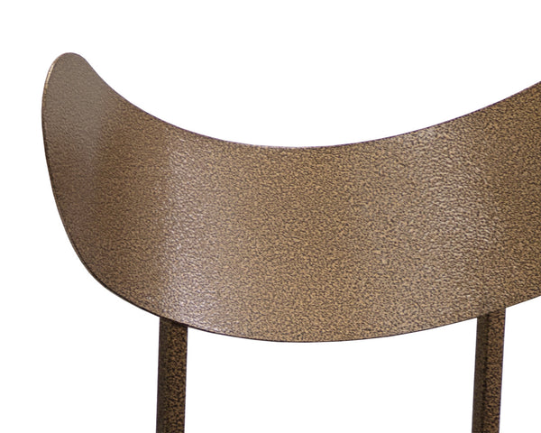 Sunpan Gibbons Mid-Century Modern Barstool - Handcrafted Leather Design with Unique Artisan Charm Antique Brass / Charcoal Black Leather