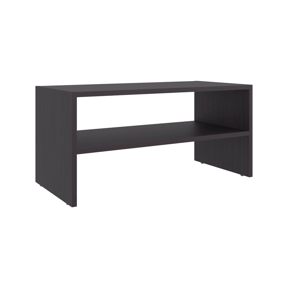 English Elm Wenge Two-Shelf Shoe Rack — Elegant Melamine Particle Board Organizer, Compact Entryway Storage Solution B062P389898