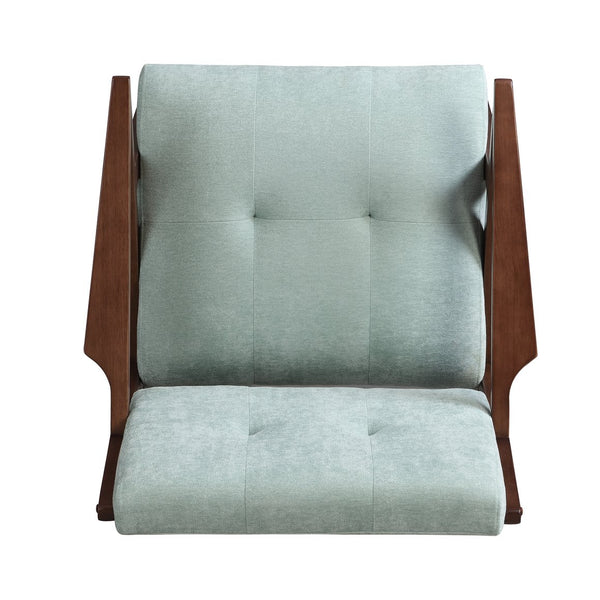 English Elm Christopher Knight Home® - 30" Mid-Century Modern Accent Chair in Light Green Upholstery with Tufted Cushions and Solid Wood Frame - Cozy Stylish Seating N767P205861G