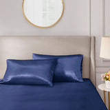 Madison Park Essentials Satin Casual Luxury 2 PC Pillowcases MPE21-922 Navy