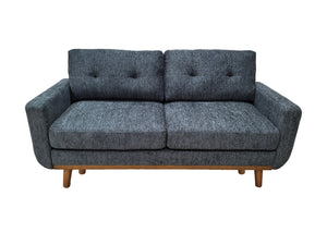 English Elm 67.7" Tufted Polyester Loveseat with Tapered Wood Legs for Mid-century Living Rooms B355P430080