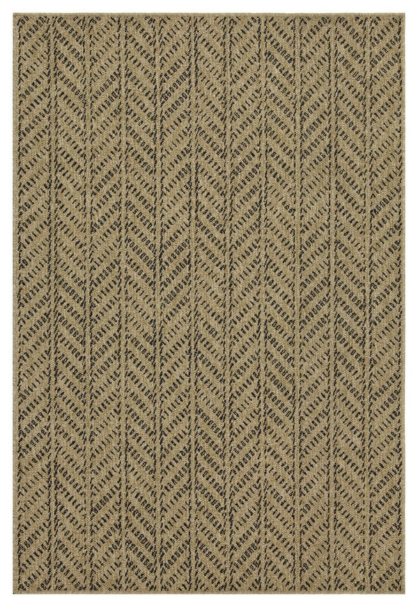 English Elm Earth Jute/Black 7'10" X 10'3" Indoor/Outdoor Area Rug - Durable, Stain-Resistant, Modern Design! B186P198844