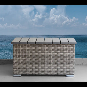 English Elm Fully Assembled 10-Piece Outdoor Wicker Seating Group For 7 - Comfortable, Stylish & Modular Design B120S00121