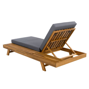 English Elm Christopher Knight Home® - Lounge Chaise Set - Durable Acacia Wood With Water-Resistant Cushions For Stylish Outdoor Comfort N770P253442T_65429.00CUSHDGRY