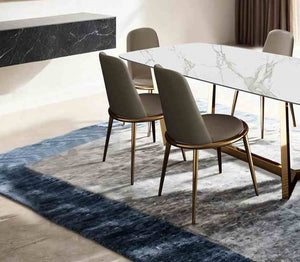 English Elm Gold Norelli 2pc Side Chair Set - Gold/Taupe Upholstered Round Seat, Modern Dining Comfort B2741P407609