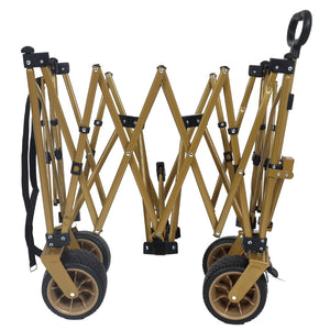 English Elm 67-1/2in Heavy Duty Beach Wagon All-terrain Wheels Foldable Tailgate 480lb Capacity W2932P349287
