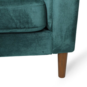 English Elm Christopher Knight Home® - 66957.00Anvltt_66957.00Bnvltt Plush Teal Velvet 3-Seater Sofa With Accent Pillows & Modern Design Style N771P202630F_N771P202511F