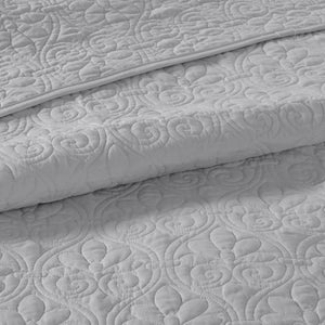 English Elm Reversible Madison Park Quebec Quilt Set Twin/Twin XL — Cottage-Stitched Cotton-Fill, Antimicrobial Freshness Protection Grey 17.72 L x 15.35 W x 4.72 H B03597437