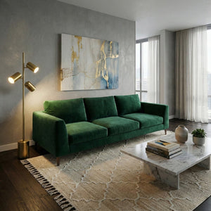 English Elm Harmony Triple Spot Floor Lamp Brassed Gold Metal Base for Living Room Ambiance B183P230915