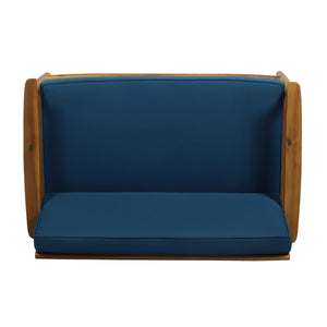 English Elm Christopher Knight Home® - Patio Loveseat And Coffee Table Set - Elegant Acacia Wood Frame, Cushions For Comfort & Style Outdoors 68628.00DT