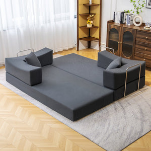 English Elm 2-In-1 Convertible Modular Sofa Bed With Memory Foam - Effortless Comfort & Style For Any Space! W3653P355639