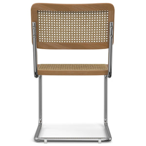 English Elm Madalyn Dining Chairs Set Of 2 - Modern Bauhaus Inspired Design With Chrome Base & Woven Cane Seat B136P266932