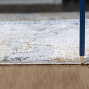 English Elm Textures Contemporary Multi-Color 2'7" X 7' Area Rug - Soft, Durable, Kid & Pet Friendly Design! B186P181121-GIGA