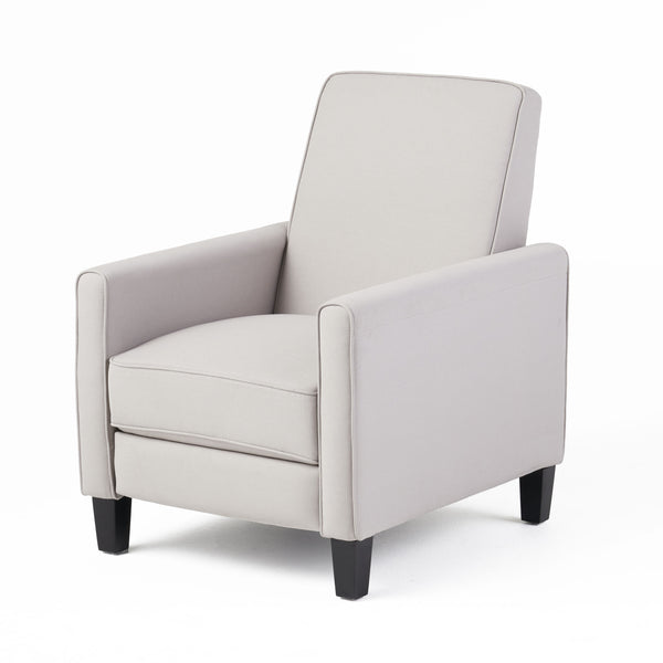 English Elm Christopher Knight Home® - Grey Linen Push Back Chair with Plush Padding, Ergonomic Recline, Breathable Fabric & Durable Frame (97) 52422.00FDGRY