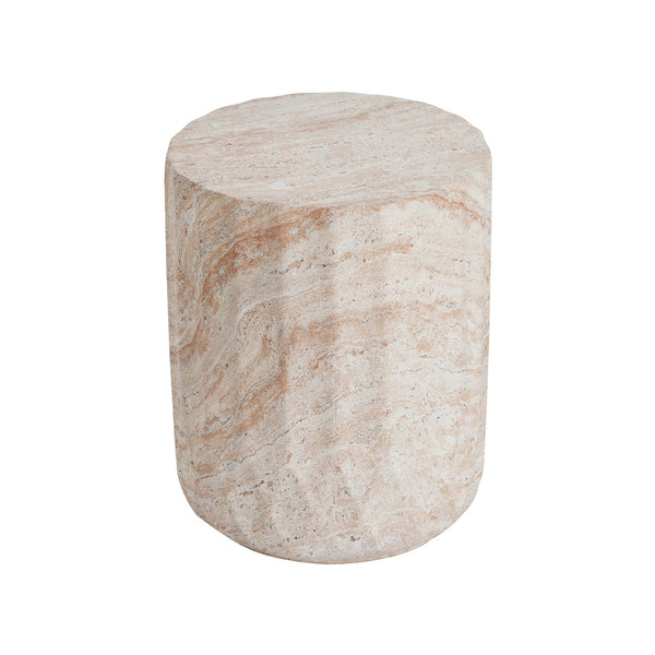 English Elm Christopher Knight Home® - Outdoor/Indoor Lightweight Concrete Side Table - Elegant Travertine Accent For Home & Garden Use N773P253788Z