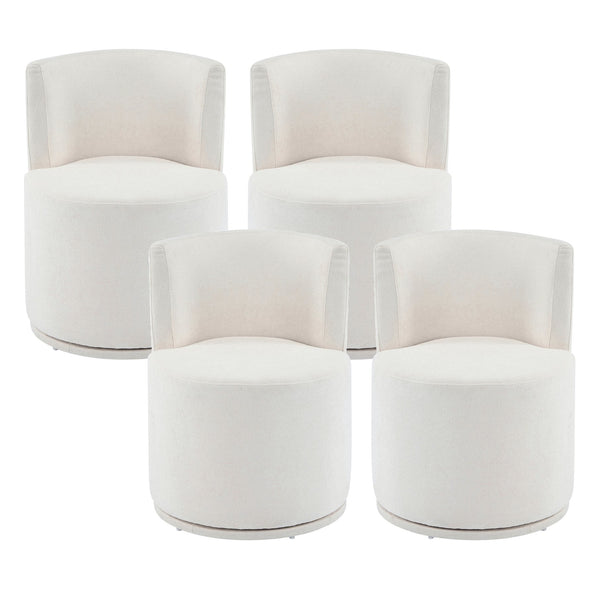 English Elm Christopher Knight Home® - Modern Swivel Upholstered Side Chair Set Of 4 In Beige - Cozy, Stylish, And Perfect For Any Space! N768P331578B_4