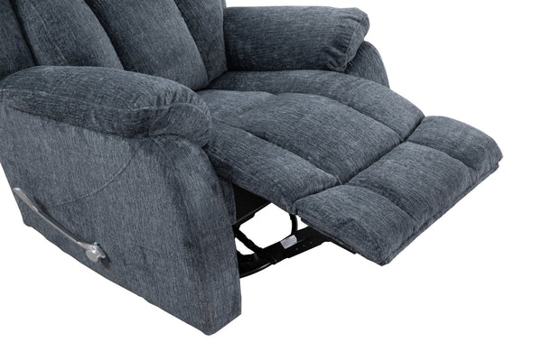 English Elm Man Wah Calgary Manual Swivel Recliner In Soft Slate - Ultimate Comfort For Modern Living Spaces B2707P311409