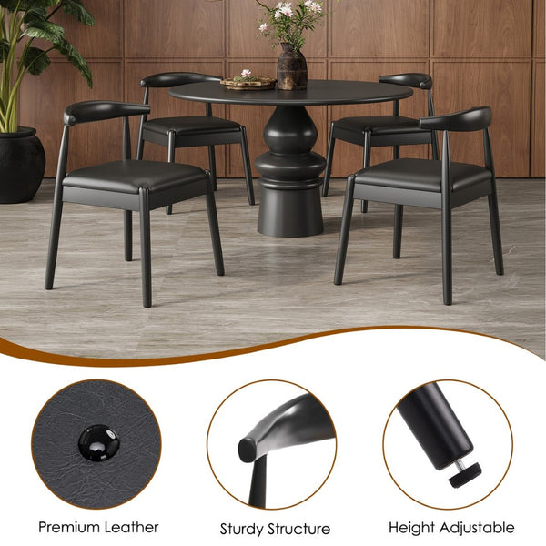 English Elm Weave Dining Chairs Set Of 2 - Stylish Mid-Century Modern Kitchen Seating With Solid Oak & Woven Comfort T3623P371949-GIGA