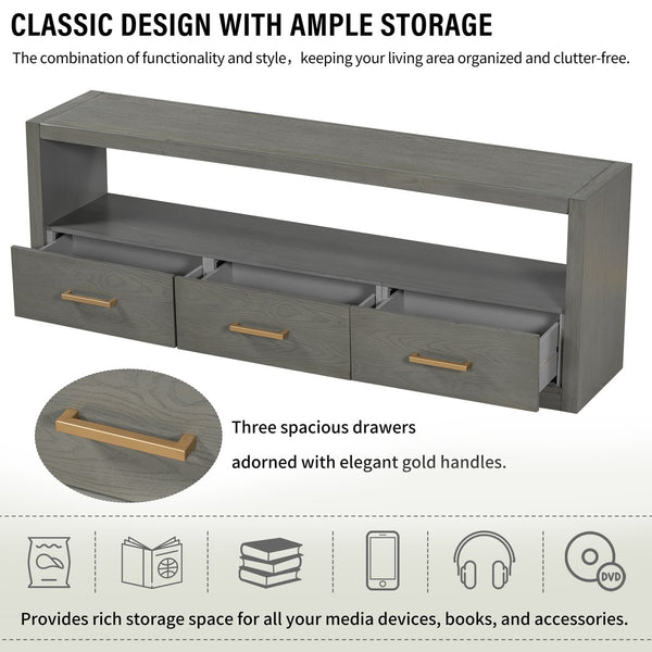 English Elm Christopher Knight Home® - Mirod Stylish Tv Stand: Classic Minimalist Console With 3 Storage Drawers, Perfect For Any Space N760P251944E