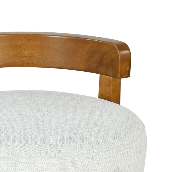 English Elm Christopher Knight Home® - Elise Elegant Wooden Low Back Barstool Set of 2 with Padded Fabric Seats, Compact Durable Design Ivory,Walnut N775P277433I