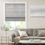 Madison Park Como Modern/Contemporary Printed Faux Silk Room Darkening Cordless Roman Shade MP40-7443 Grey