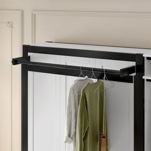 English Elm Twin Twin Murphy Bed with Metal Frame, Foldable 2-in-1 Space-Saving Design, Built-In Wardrobe, Shelves, Power Outlets and Durable Storage Solution Off White W1580S00147