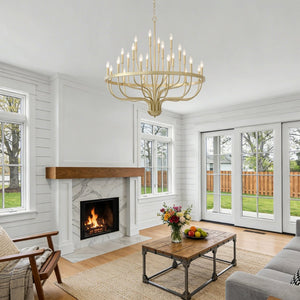 English Elm 39.3 Inch Wood Wagon Wheel Chandelier with Seeded Glass Shades 20-light Farmhouse W5008P464949