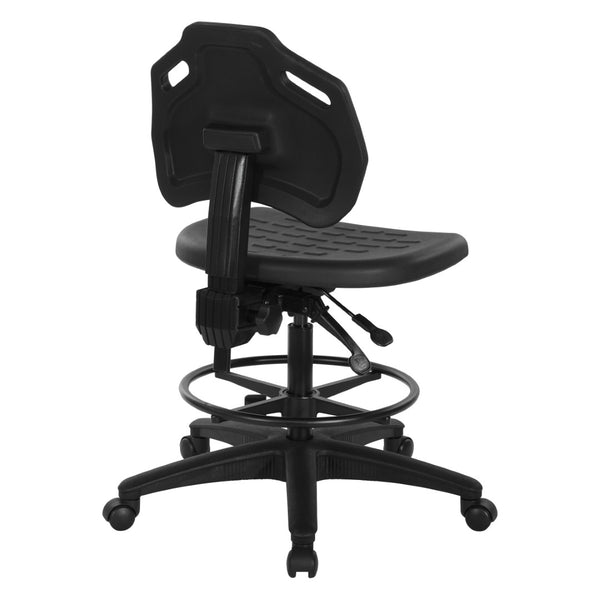 OSP Home Furnishings Vocation Ergonomic Drafting Chair with Lumbar Support and Adjustable Footrest for Lab Use KH81303MX