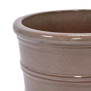 English Elm 3 Pieces Ceramic Flowerpot Set - Handcrafted Antique Yellow Planters For Garden, Patio & Indoors W3273P321529